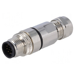 Mufă M12 12P Tată pe Cablu IP67 | Electronic-mag.ro | Componente Electronice