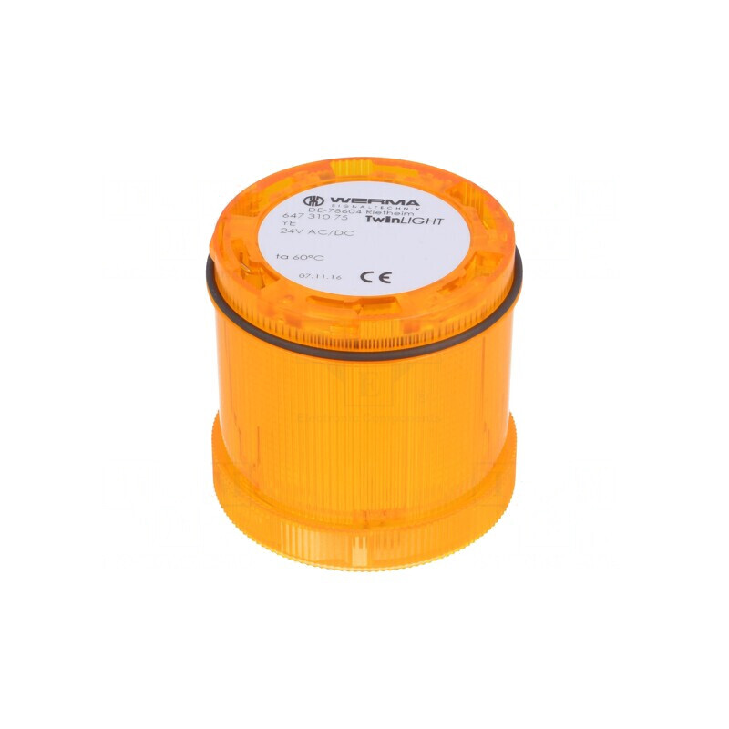 Semnalizator LED Galben 24V IP65 | Electronic-mag.ro | Componente Electronice