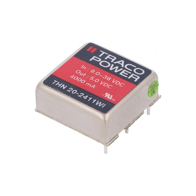 Convertor DC/DC 20W 9-36V la 5V 4000mA THN 20-2411WI | Electronic-mag.ro | Componente Electronice Convertor DC/DC 20W 9-36V la 5V 4000mA THN 20-2411WI | Electronic-mag.ro | Componente Electronice