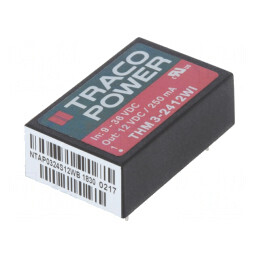 Convertor DC/DC 3W 9-36V la 12V 250mA DIP24 THM 3-2412WI | Electronic-mag.ro | Componente Electronice