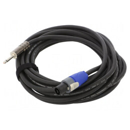 Cablu Audio Jack 6,3mm la SpeakON 2pin 9m Negru