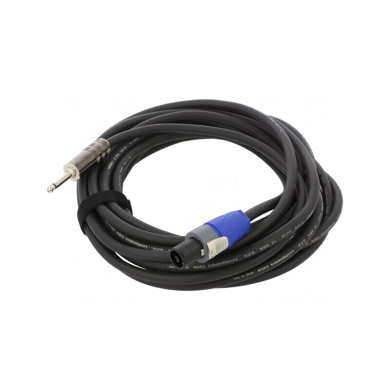 Cablu Audio Jack 6,3mm la SpeakON 2pin 9m Negru | Electronic-mag.ro | Componente Electronice
