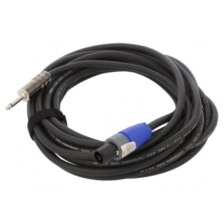 Cablu Audio Jack 6,3mm la SpeakON 2pin 9m Negru | Electronic-mag.ro | Componente Electronice