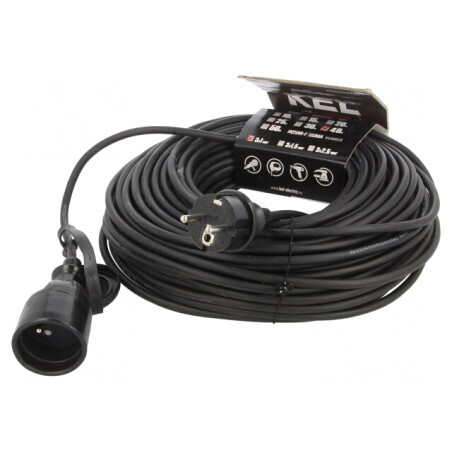 Prelungitor alimentare negru 40m 10A | Electronic-mag.ro | Componente Electronice