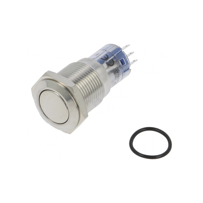 Comutator Anti-Vandalism DPDT 3A 250VAC IP67 Ø16,2mm | Electronic-mag.ro | Componente Electronice