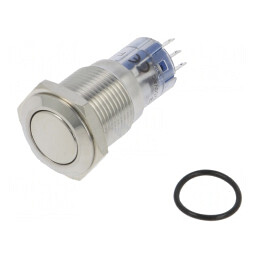 Comutator Anti-Vandalism DPDT 3A 250VAC IP67 Ø16,2mm | Electronic-mag.ro | Componente Electronice