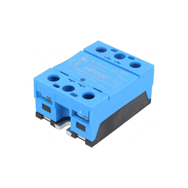 Releu semiconductor 1-fazat 35A 24-510VAC | Electronic-mag.ro | Componente Electronice Releu semiconductor 1-fazat 35A 24-510VAC | Electronic-mag.ro | Componente Electronice