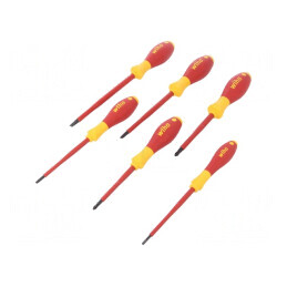 Kit Șurubelnițe Izolate 1kVAC Phillips și Plate 6 Bucăți | Electronic-mag.ro | Componente Electronice