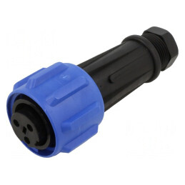 Conector Circular Mufă Mamă 3 Pin Filet Interior Rotire | Electronic-mag.ro | Componente Electronice