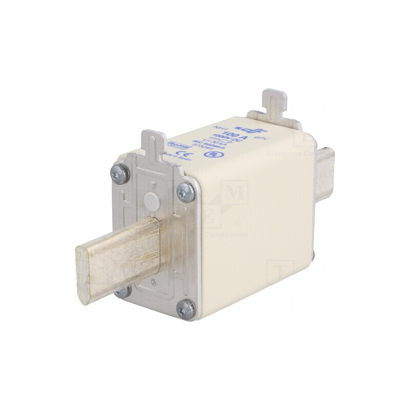 Siguranță industrială gPV 100A 1000VDC NH1 ceramică | Electronic-mag.ro | Componente Electronice
