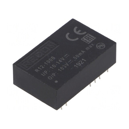 Convertor DC/DC 5W 10-14V la 50-135V DIP24 | Electronic-mag.ro | Componente Electronice