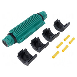 Mufă cu gel RELICON verde IP68 190mm | Electronic-mag.ro | Componente Electronice