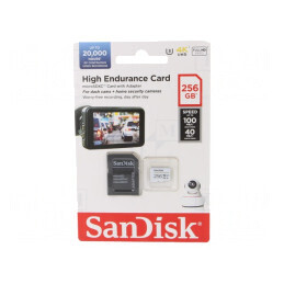 Card de memorie | microSDXC | R: 100MB/s | W: 40MB/s | UHS I U3 V30 | SDSQQNR-256G-GN6IA