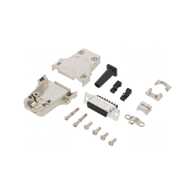 Conector D-Sub 15 PIN Mamă cu Șurub pe Cablu | Electronic-mag.ro | Componente Electronice