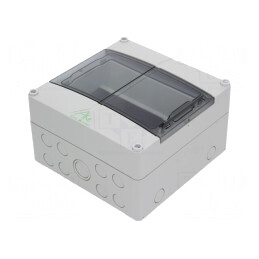 Carcasă pentru aparatură modulară IP55 gri 9 module | Electronic-mag.ro | Componente Electronice