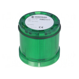 Semnalizator LED Verde 24V IP65 Ø70x65.5mm | Electronic-mag.ro | Componente Electronice