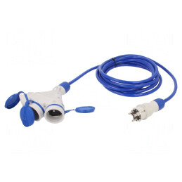 Prelungitor 3 Prize Albastru 5m 16A | Electronic-mag.ro | Componente Electronice