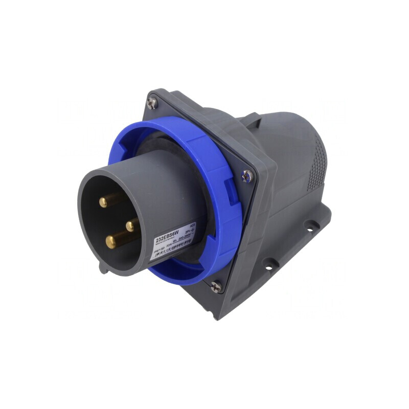 Conector Alimentare AC Trifazat Soclu Tată Unghiular IP67 | Electronic-mag.ro | Componente Electronice