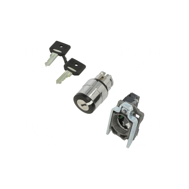 Comutator Rotativ cu Cheie 22mm Negru 2 NO XB4BG41 | Electronic-mag.ro | Componente Electronice