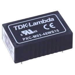 Convertor DC/DC 3W 18-75V la 15V 200mA DIP24 | Electronic-mag.ro | Componente Electronice