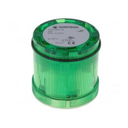 Semnalizator LED Verde 24V IP65 Ø70x65mm | Electronic-mag.ro | Componente Electronice