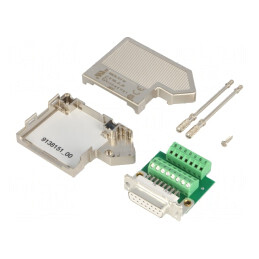 Mufă Mamă D-Sub 15 PIN cu Șurub pe Cablu | Electronic-mag.ro | Componente Electronice
