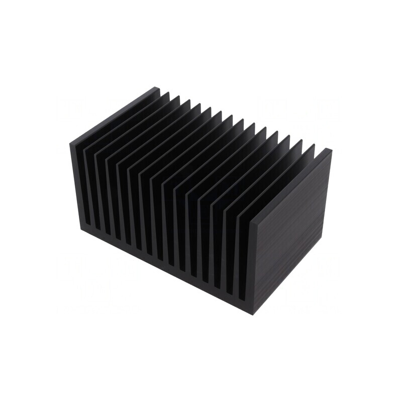 Radiator Extrudat cu Aripioare Negru 100mm x 160mm x 82mm | Electronic-mag.ro | Componente Electronice