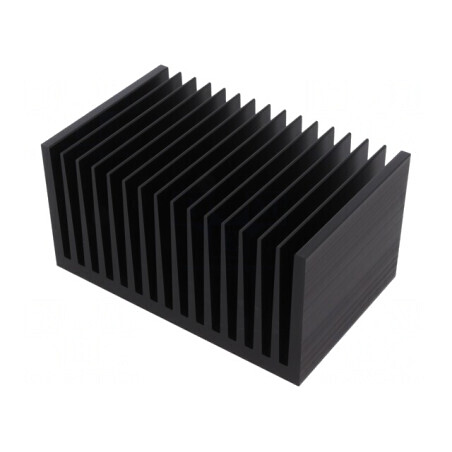 Radiator Extrudat cu Aripioare Negru 100mm x 160mm x 82mm | Electronic-mag.ro | Componente Electronice