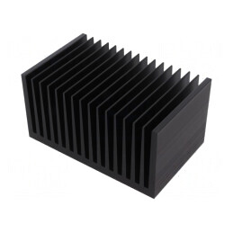 Radiator Extrudat cu Aripioare Negru 100mm x 160mm x 82mm | Electronic-mag.ro | Componente Electronice