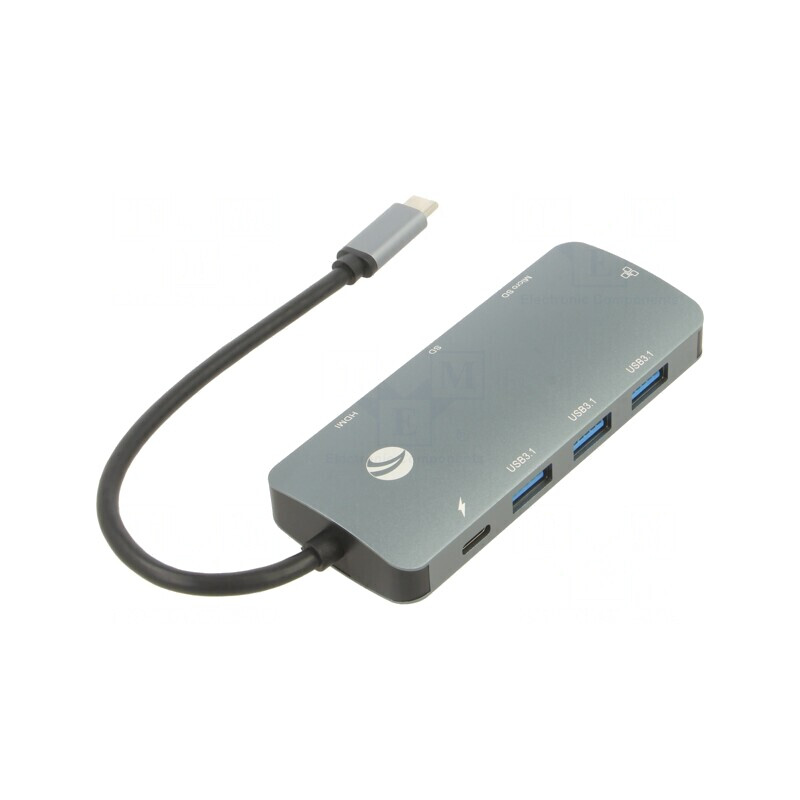 Adaptor USB 3.0-3.1 Nichelat 0,15m Negru 10Gbps Argintiu | Electronic-mag.ro | Componente Electronice