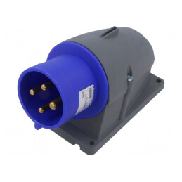 Conector Alimentare AC Trifazat Soclu Unghi IP44 | Electronic-mag.ro | Componente Electronice