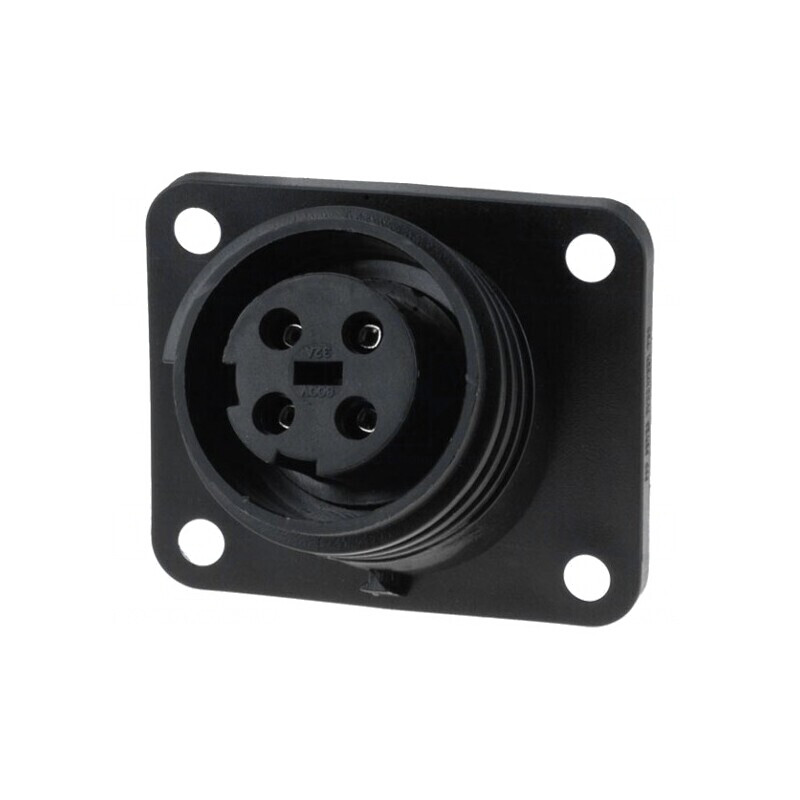 Conector Circular Soclu Mamă 4 PIN Buccaneer 900 Nichelat | Electronic-mag.ro | Componente Electronice