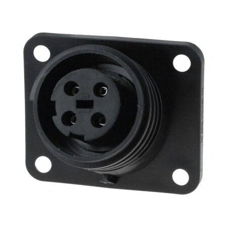 Conector Circular Soclu Mamă 4 PIN Buccaneer 900 Nichelat | Electronic-mag.ro | Componente Electronice