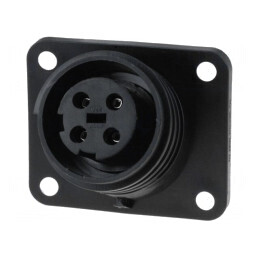 Conector Circular Soclu Mamă 4 PIN Buccaneer 900 Nichelat | Electronic-mag.ro | Componente Electronice