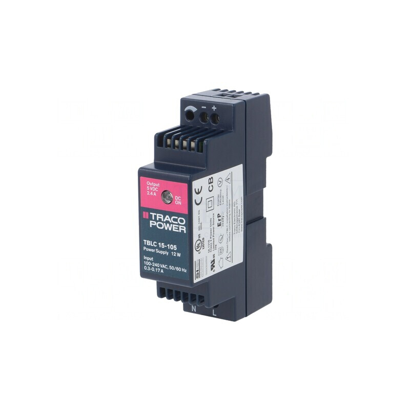 Alimentator Pulsatoriu pentru Șină DIN 12W 5V 2.4A | Electronic-mag.ro | Componente Electronice