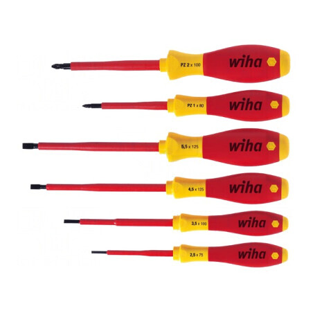 Kit Șurubelnițe Pozidriv Plată SoftFinish Electric 6 Bucăți WIHA | Electronic-mag.ro | Componente Electronice