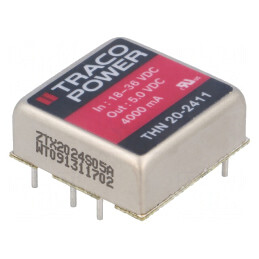Convertor DC/DC 20W 18-36V la 5V 4A THN 20-2411 | Electronic-mag.ro | Componente Electronice