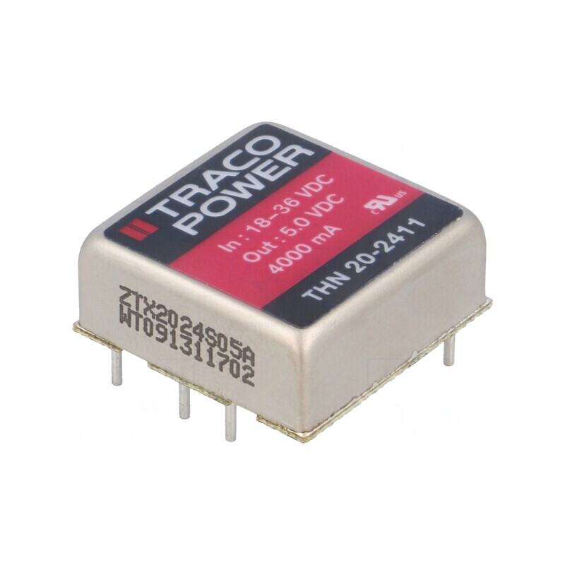 Convertor DC/DC 20W 18-36V la 5V 4A THN 20-2411 | Electronic-mag.ro | Componente Electronice Convertor DC/DC 20W 18-36V la 5V 4A THN 20-2411 | Electronic-mag.ro | Componente Electronice