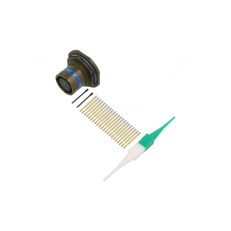 Conector militar 13 mm soclu mamă placat aur 5A | Electronic-mag.ro | Componente Electronice