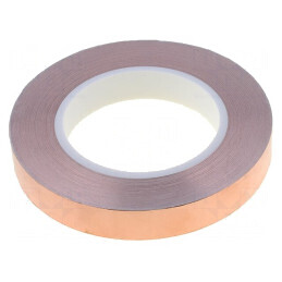 Bandă Electroconductoare Acril Cupru 19mm x 33m x 0,08mm | Electronic-mag.ro | Componente Electronice