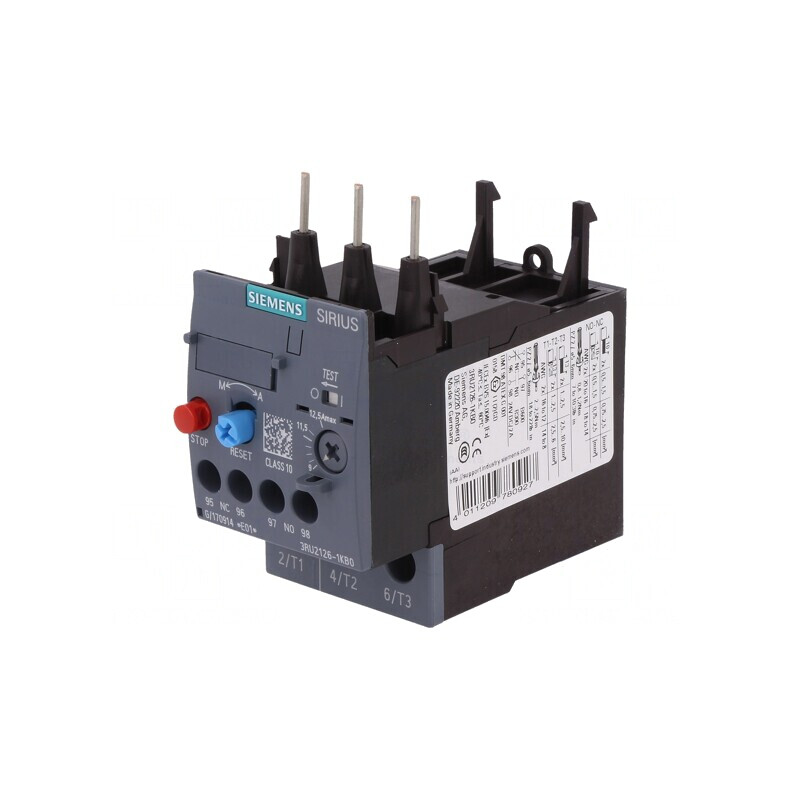 Releu termic 3RT20 S0 cu cleme cu șurub 3RU2126-1KB0 | Electronic-mag.ro | Componente Electronice