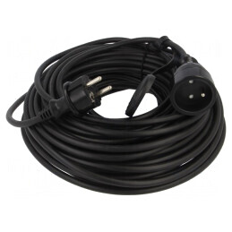 Prelungitor electric PVC 30m negru 16A | Electronic-mag.ro | Componente Electronice