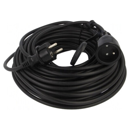 Prelungitor electric PVC 30m negru 16A | Electronic-mag.ro | Componente Electronice
