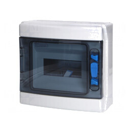 Carcasă Albă pentru Aparatură Modulară IP65 ABS 8 Module | Electronic-mag.ro | Componente Electronice