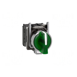 Comutator rotativ 22mm verde LED 24V | Electronic-mag.ro | Componente Electronice