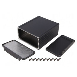 Carcasă Aluminiu Neagră IP54 104x120x55mm | Electronic-mag.ro | Componente Electronice