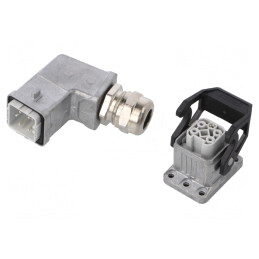 Conector HDC Tată-Mamă 230V 10A 5 Pin 4 PE M20