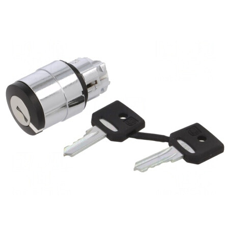 Comutator rotativ cu cheie 22mm 3 poziții negru ZB4BG0 | Electronic-mag.ro | Componente Electronice