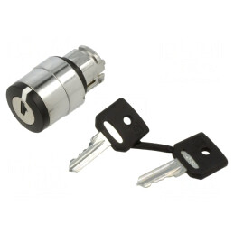 Comutator rotativ cu cheie 22mm 3 poziții negru ZB4BG3 | Electronic-mag.ro | Componente Electronice