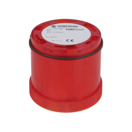 Semnalizator luminos LED roșu 24V IP65 Ø70mm | Electronic-mag.ro | Componente Electronice